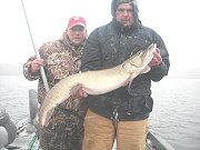 LJ and Kevin - October snowstorm musky